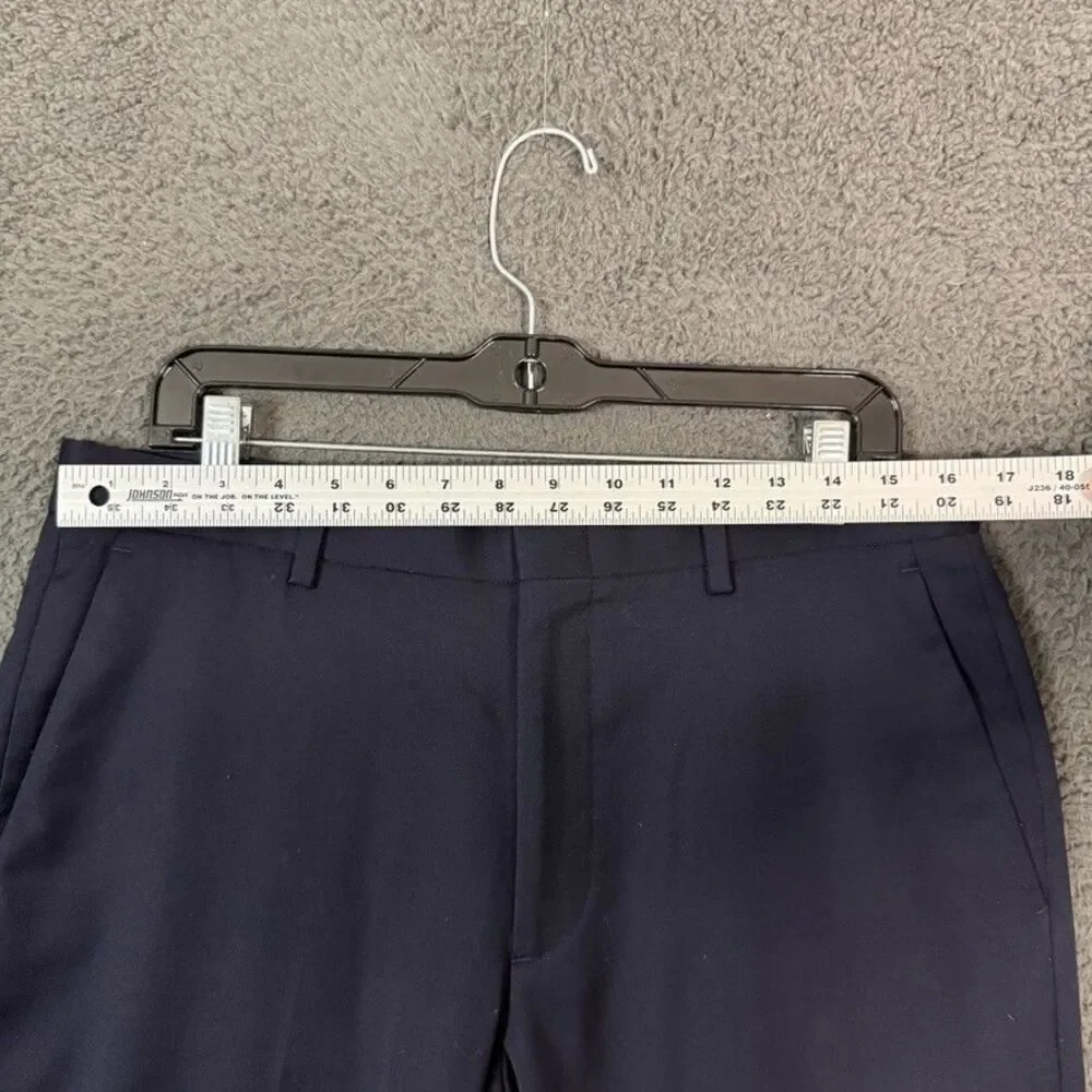 J Crew Dress Pants Mens 32x32 Blue Classic Fit Ludlow Four Season Wool Stretch